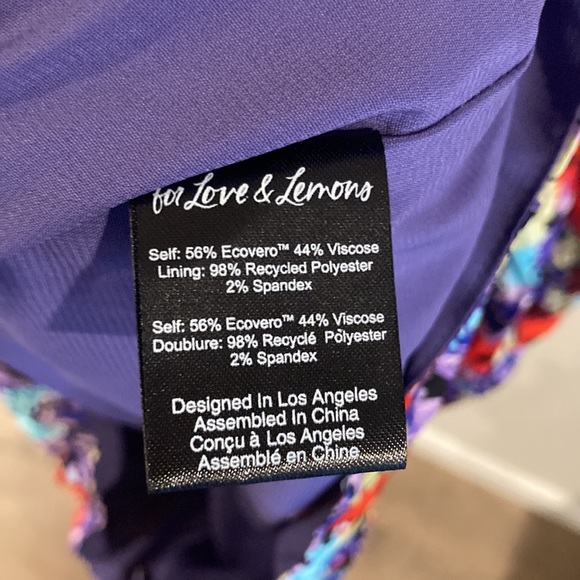 For Love & Lemons Chiara Puff Sleeve Mini Dress Medium - Picture 8 of 8